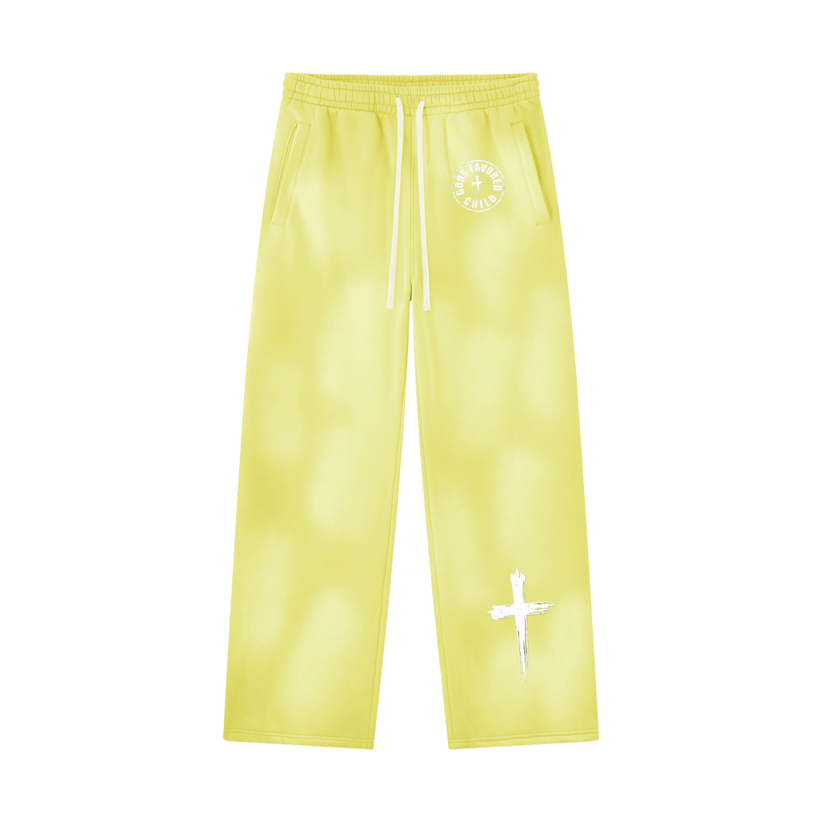 Unisex Sunfade Wide Leg Fleece Sweatpants