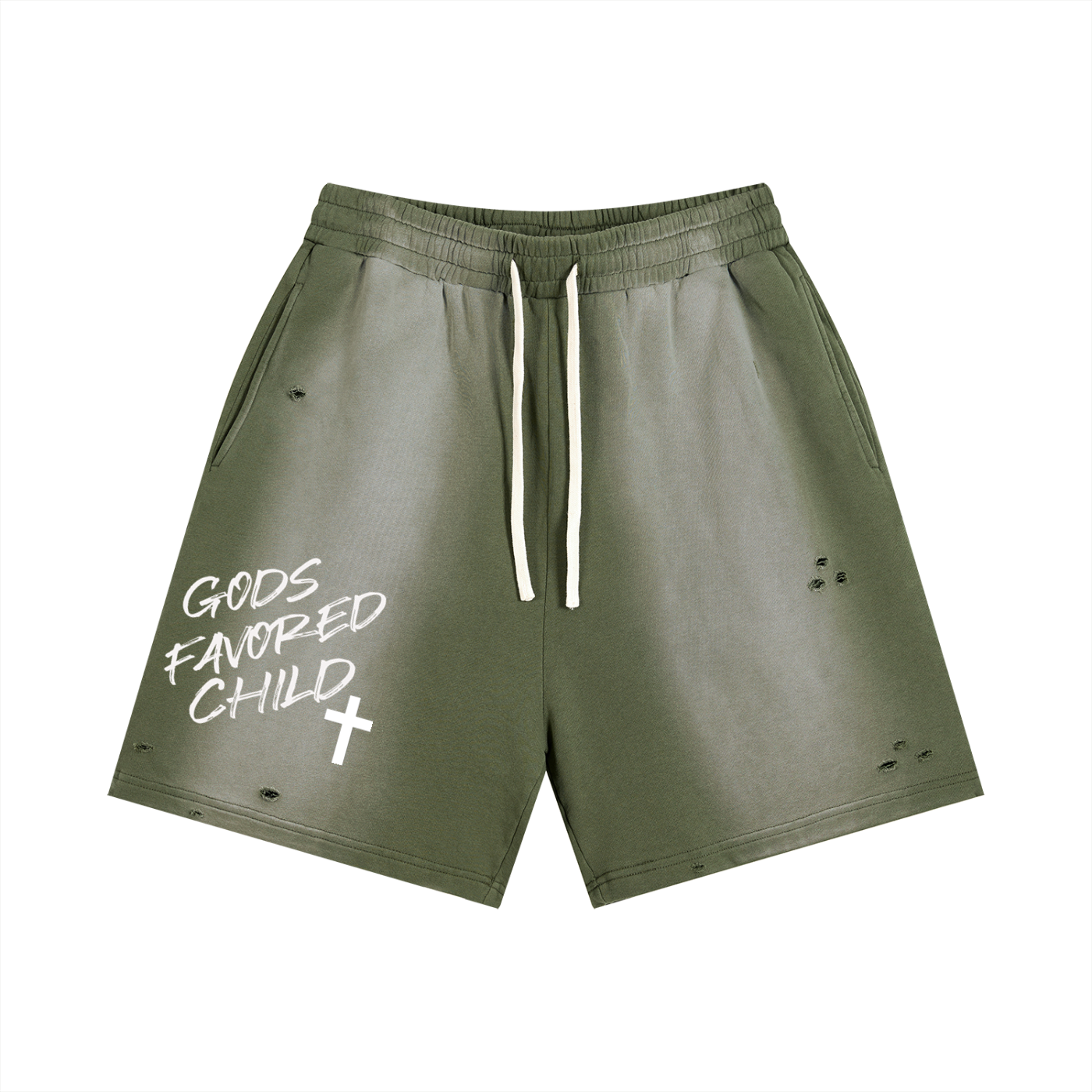 Sun Fade Distressed Shorts