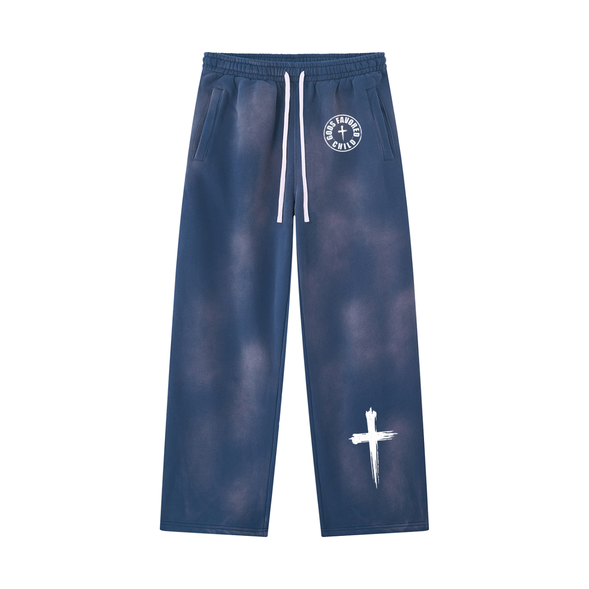 Unisex Sunfade Wide Leg Fleece Sweatpants