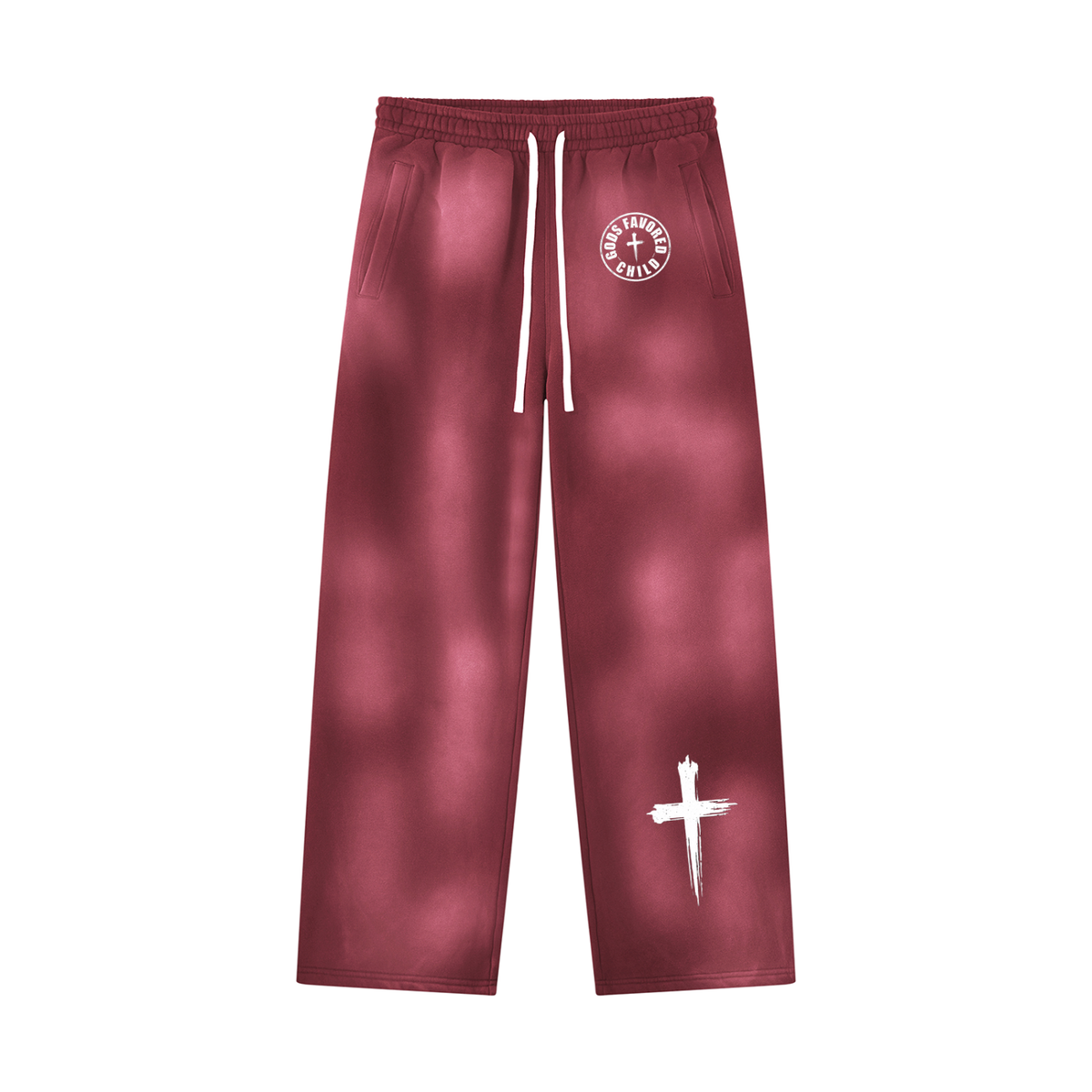 Unisex Sunfade Wide Leg Fleece Sweatpants