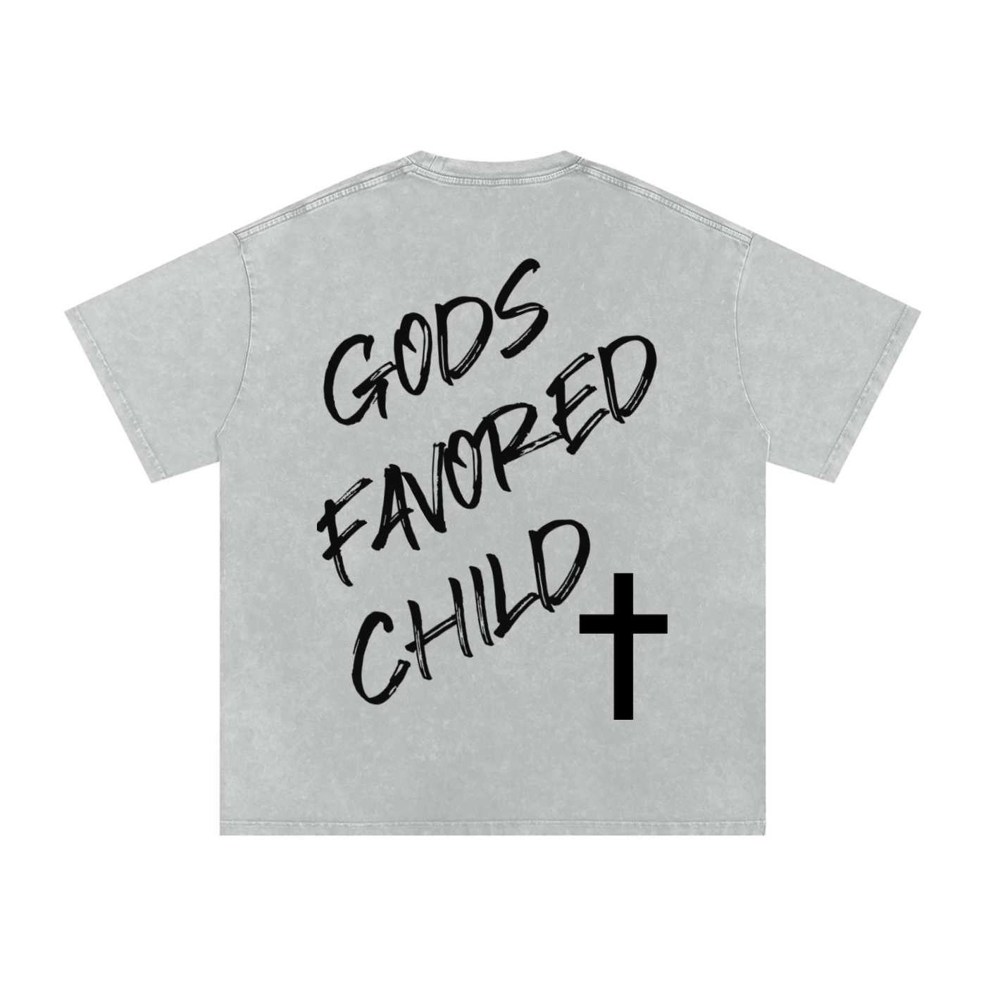 Snow Washed Oversized Cotton T-Shirt