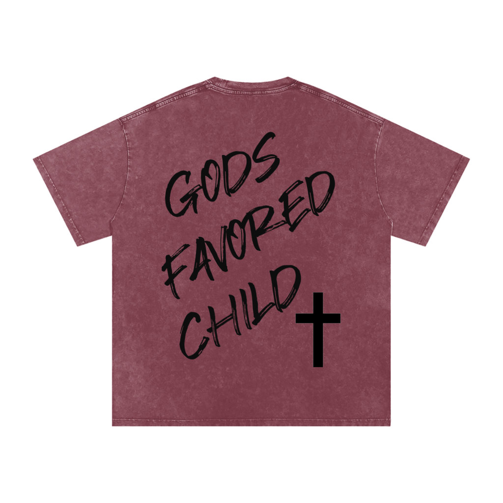 Snow Washed Oversized Cotton T-Shirt