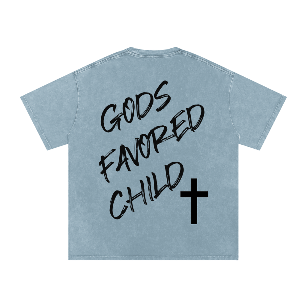 Snow Washed Oversized Cotton T-Shirt