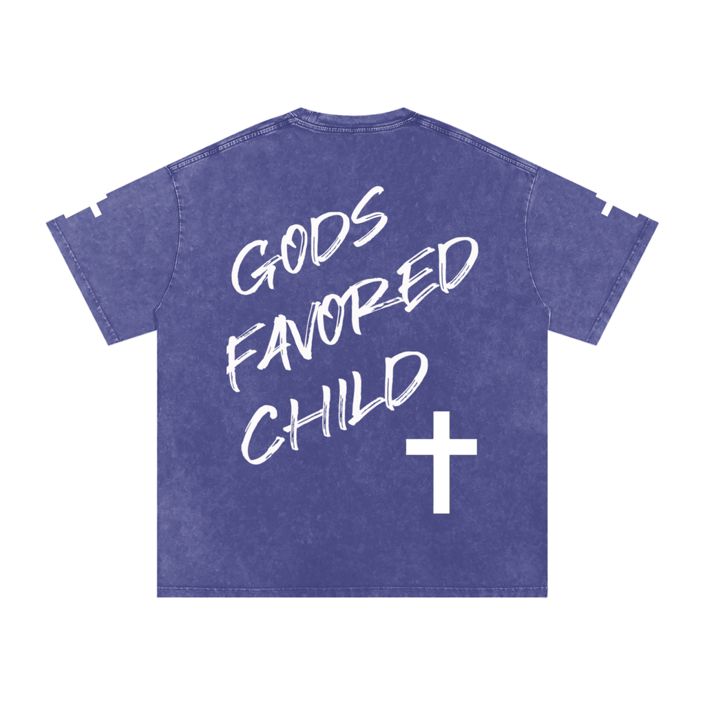 Snow Washed Oversized Cotton T-Shirt