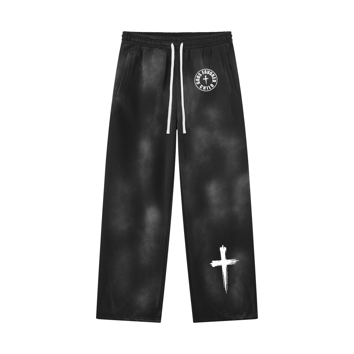 Unisex Sunfade Wide Leg Fleece Sweatpants
