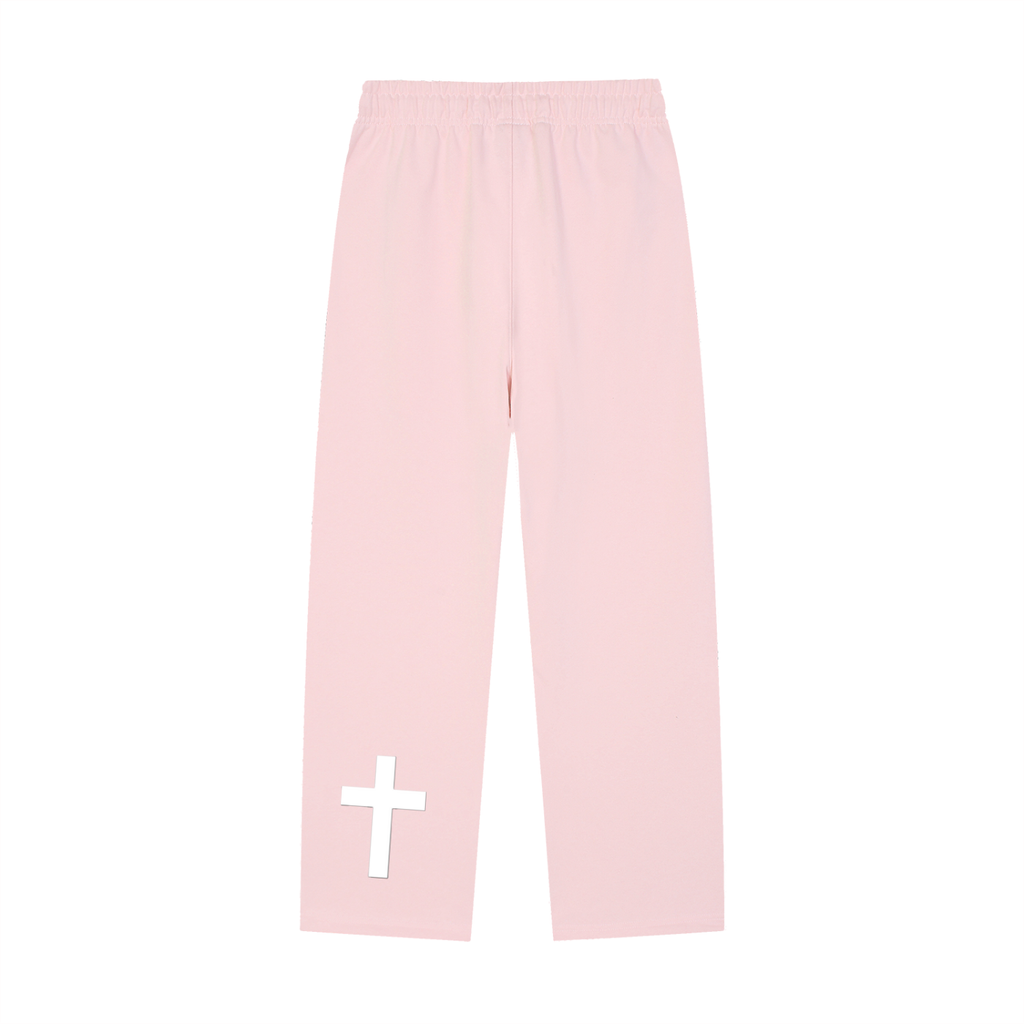 Solid Color Straight-Leg Sweatpants