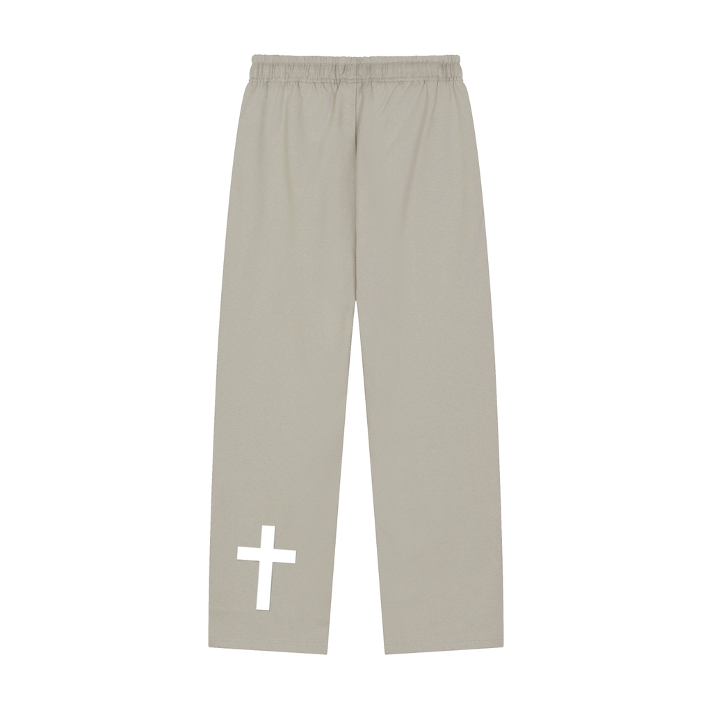 Solid Color Straight-Leg Sweatpants