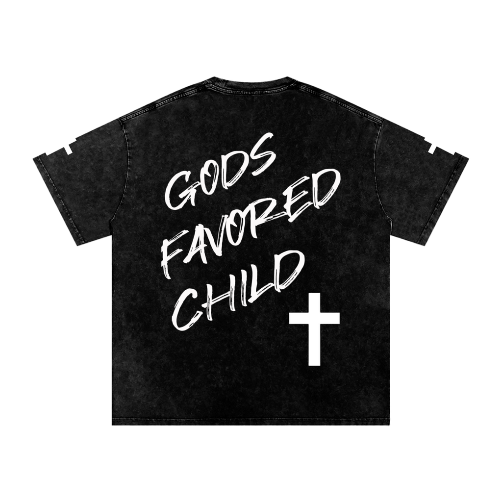 Snow Washed Oversized Cotton T-Shirt