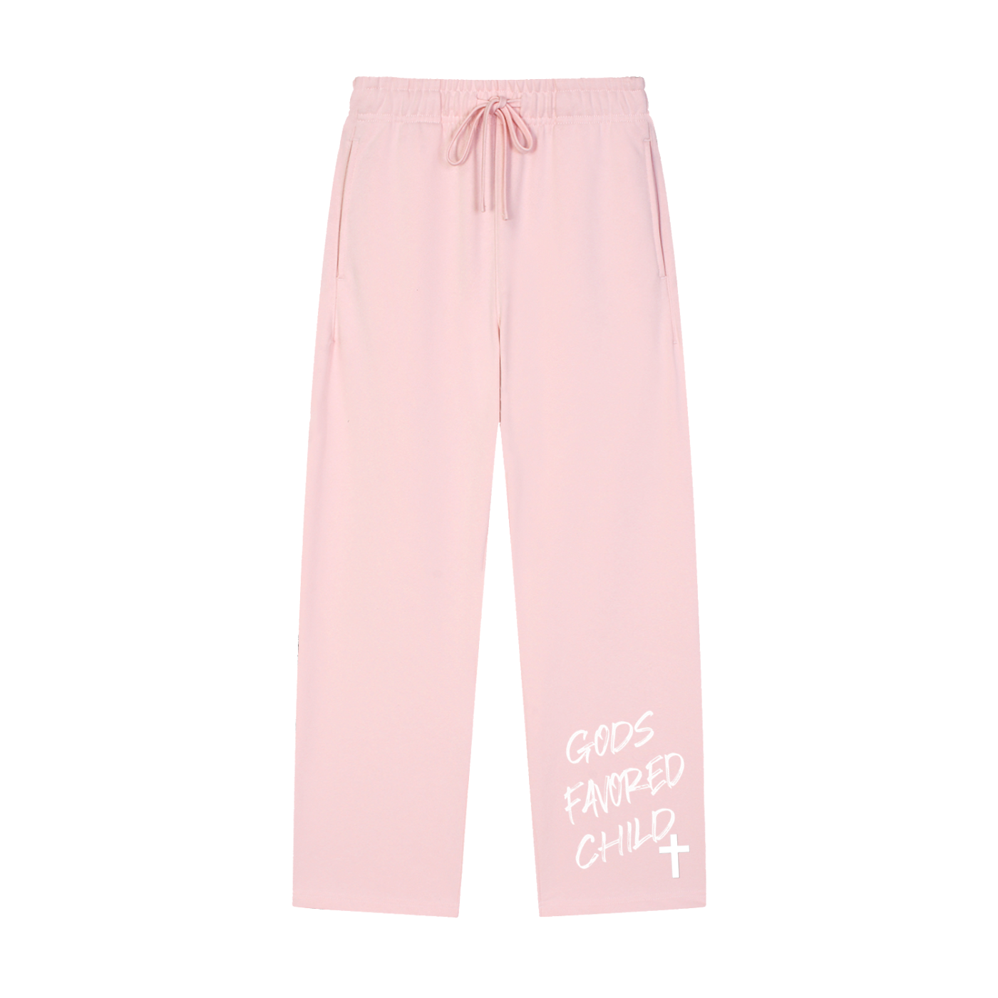 Solid Color Straight-Leg Sweatpants