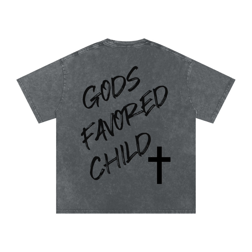 Snow Washed Oversized Cotton T-Shirt