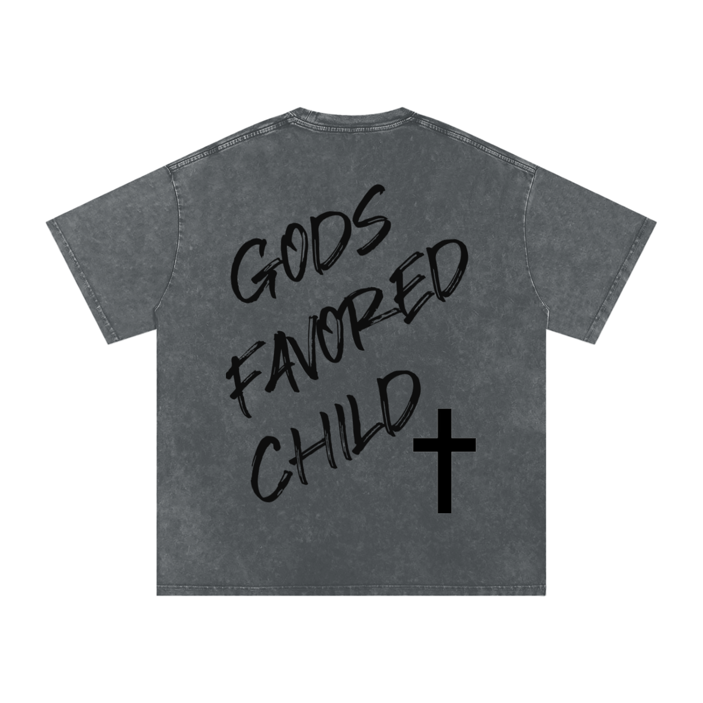 Snow Washed Oversized Cotton T-Shirt