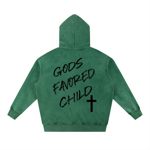 Snow Wash Fleece Oversize Hoodie