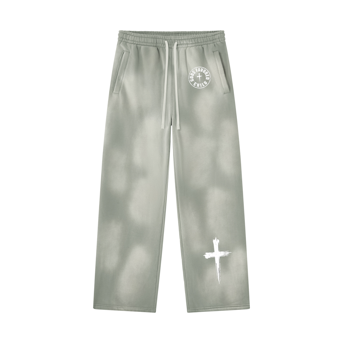 Unisex Sunfade Wide Leg Fleece Sweatpants