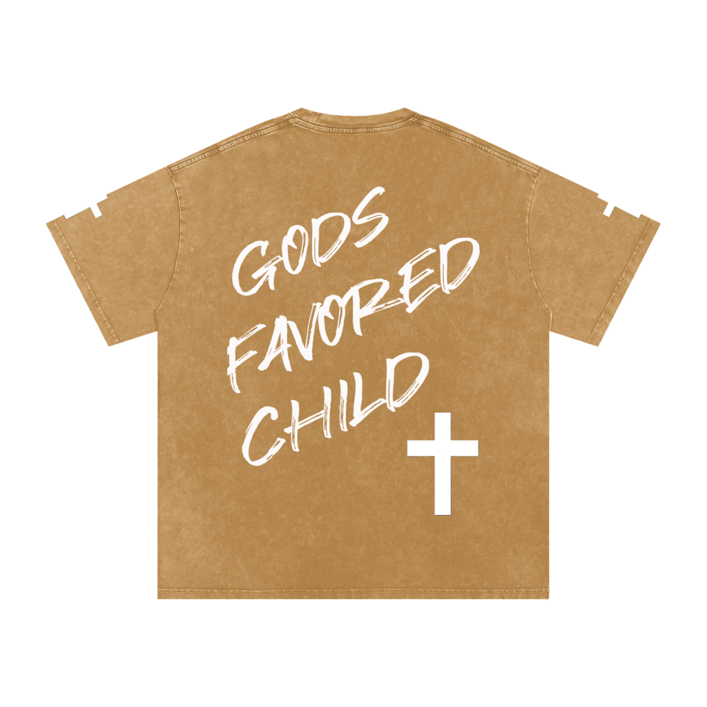 Snow Washed Oversized Cotton T-Shirt