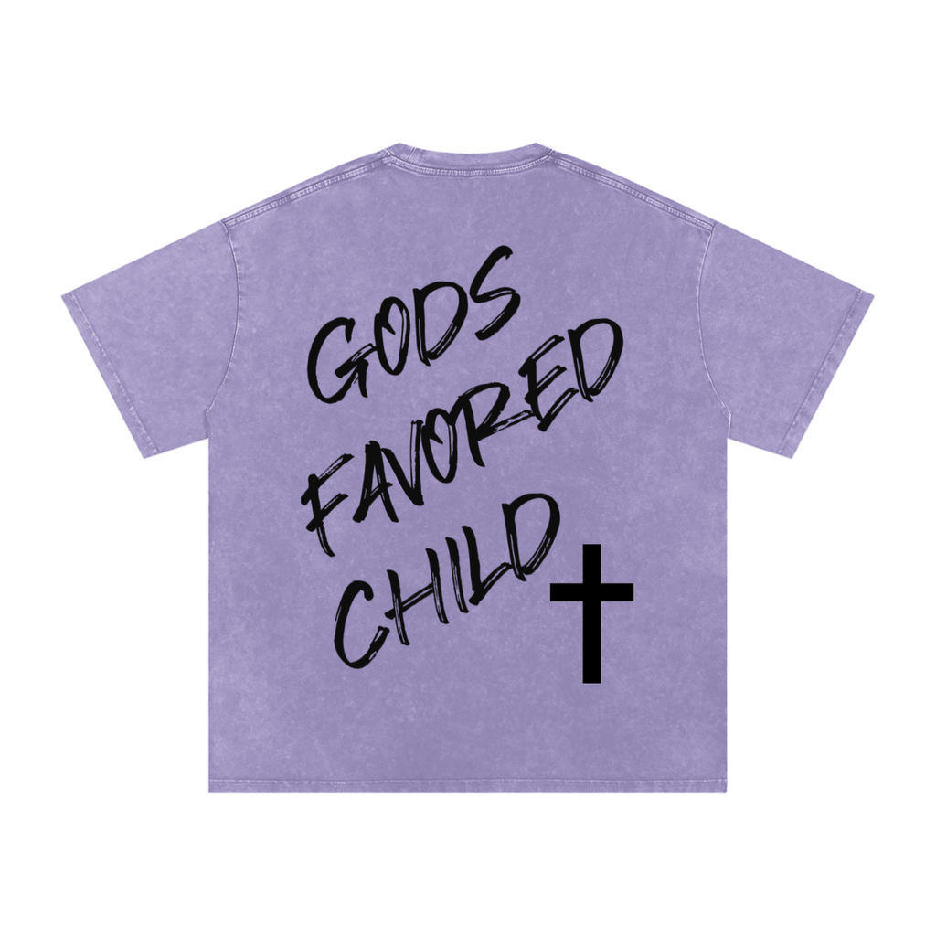 Snow Washed Oversized Cotton T-Shirt
