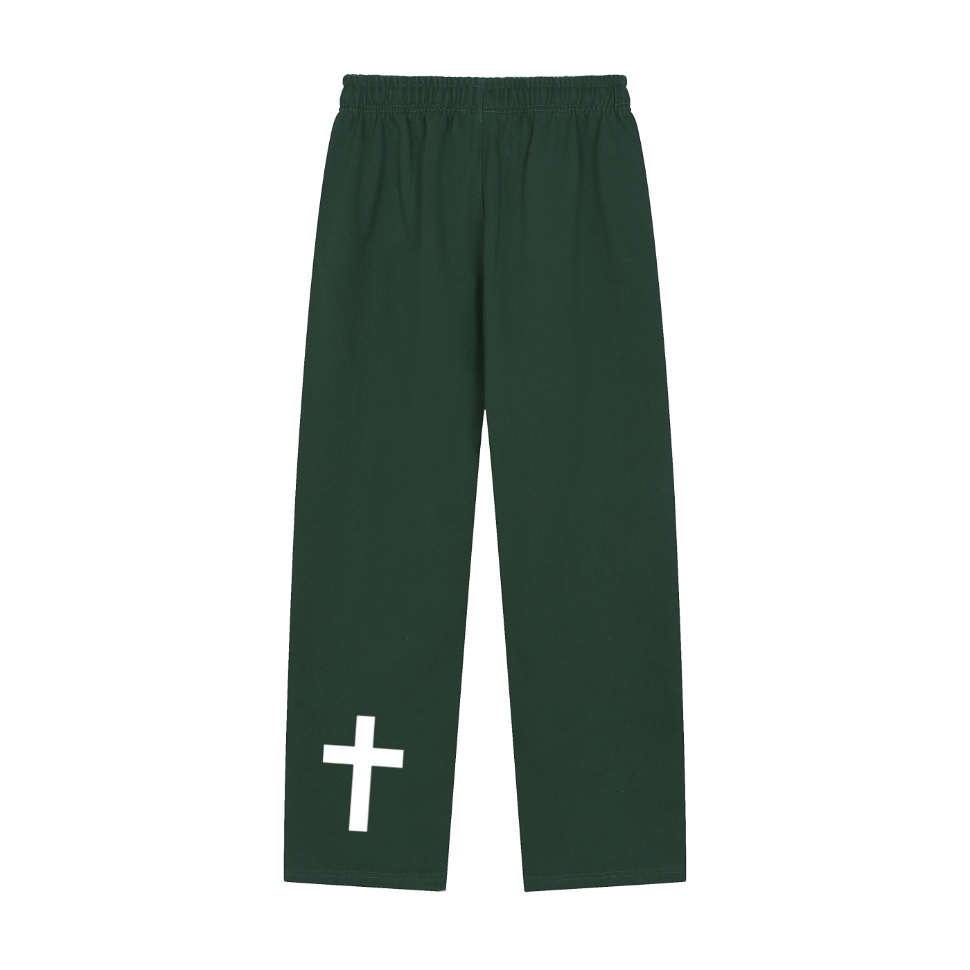 Solid Color Straight-Leg Sweatpants