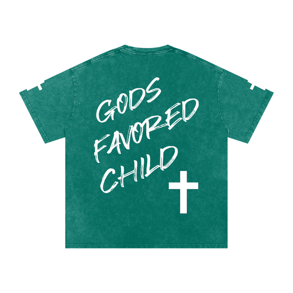 Snow Washed Oversized Cotton T-Shirt