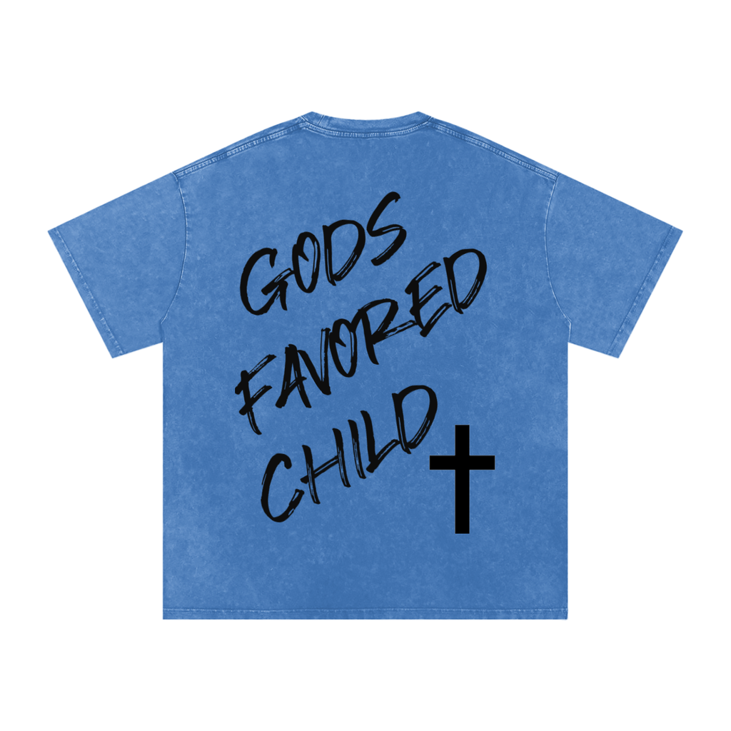 Snow Washed Oversized Cotton T-Shirt