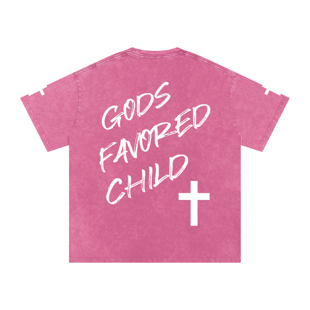Snow Washed Oversized Cotton T-Shirt