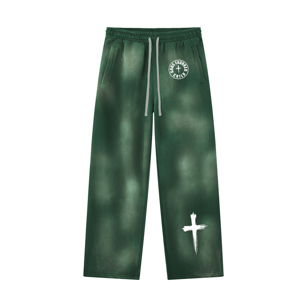 Unisex Sunfade Wide Leg Fleece Sweatpants