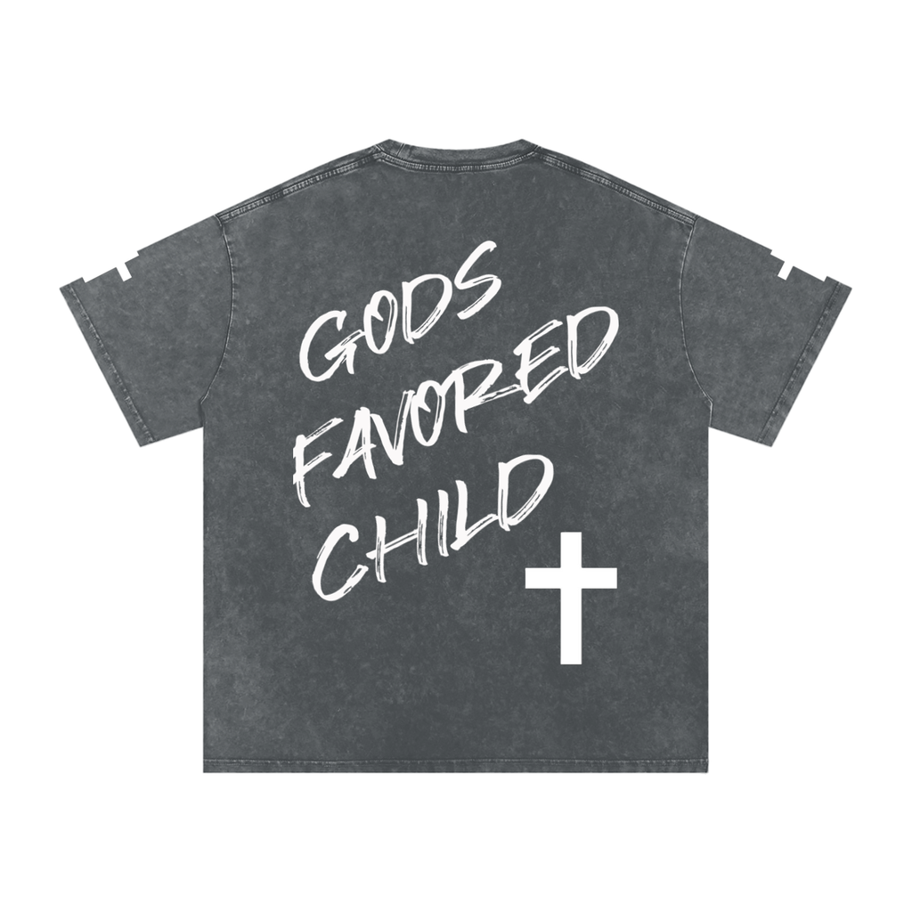Snow Washed Oversized Cotton T-Shirt